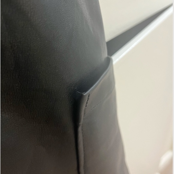 Maeve Anthropologie Faux Leather Shift Dress Black - Picture 8 of 10